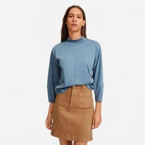 Everlane Luxe Cotton Mock Neck Long Sleeve